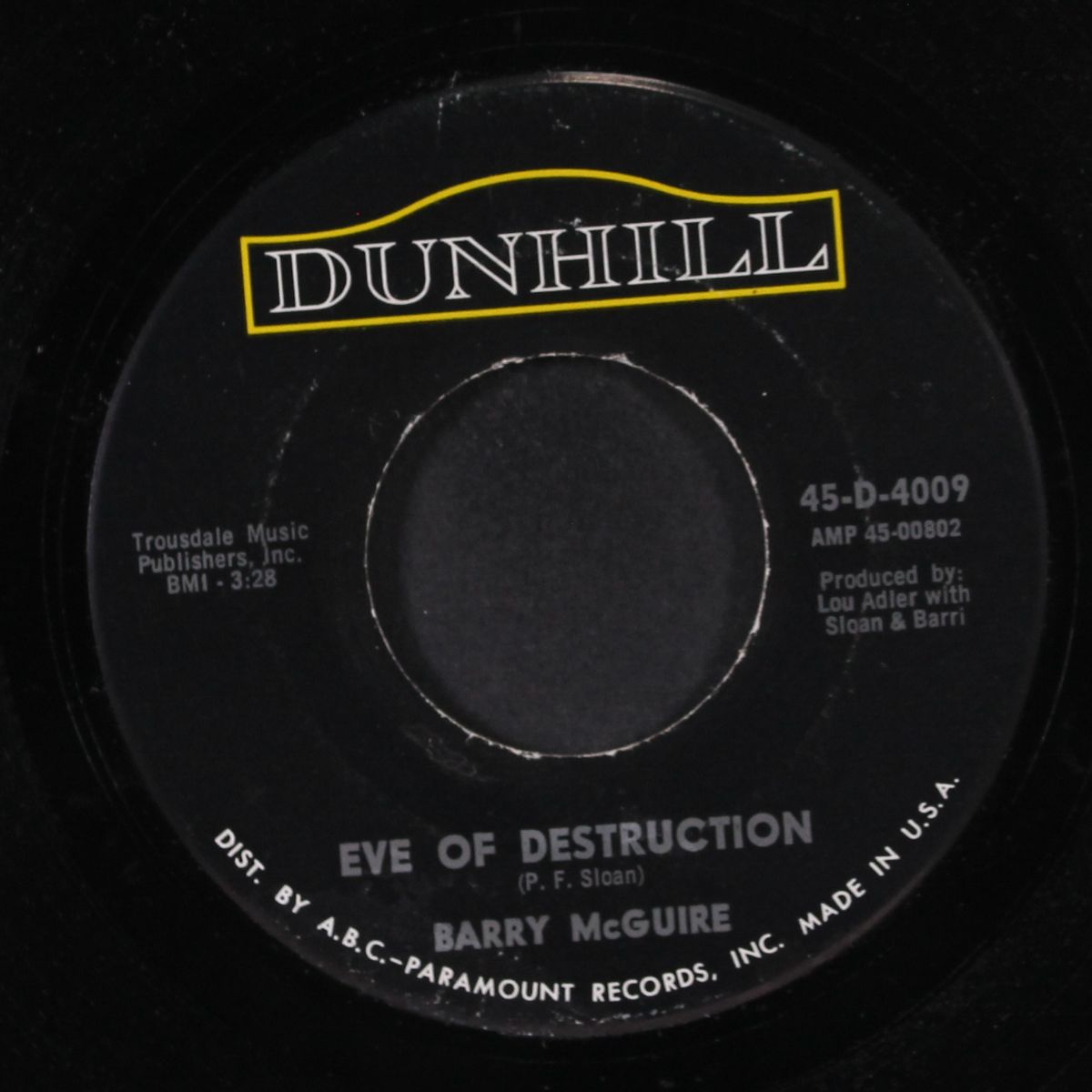 eve of destruction / what exactly's the matter with me by BARRY MCGUIRE