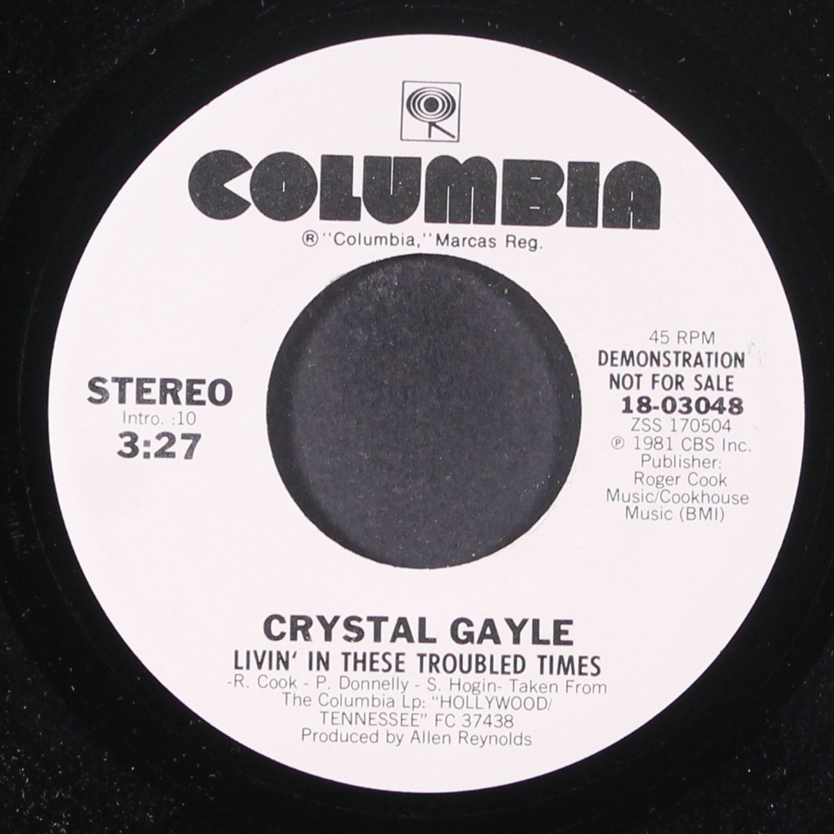 livin' in these troubled times / same by CRYSTAL GAYLE