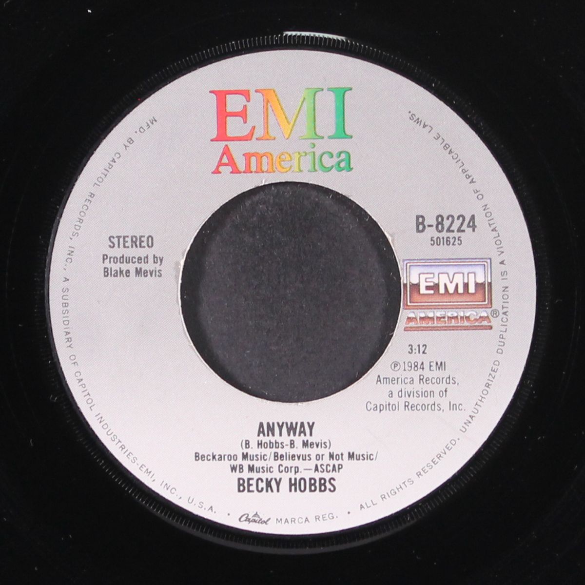 pardon me / anyway by BECKY HOBBS