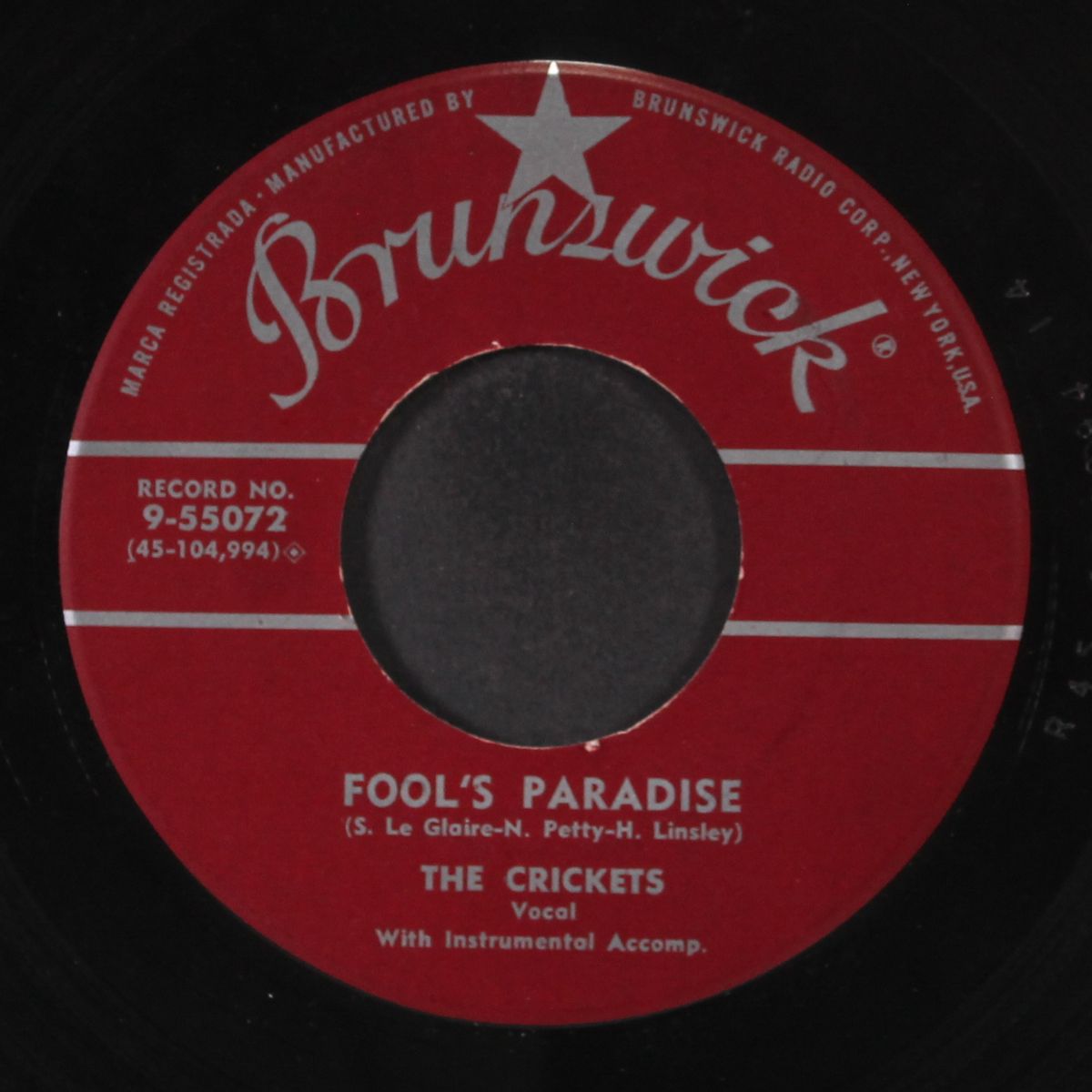 think it over / fool's paradise by CRICKETS