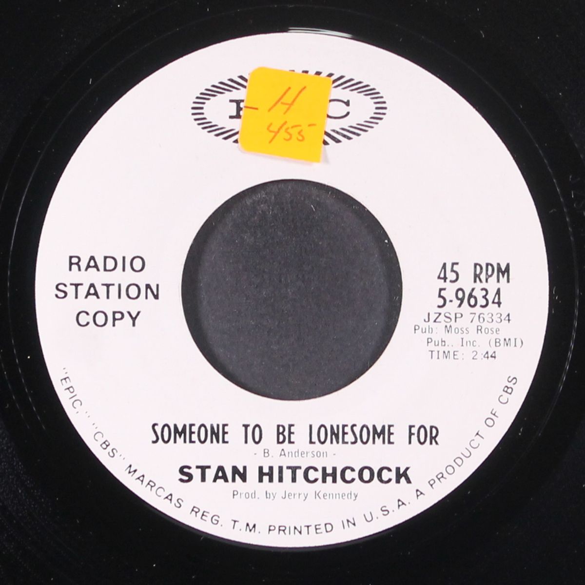 someone to be lonesome for by STAN HITCHCOCK