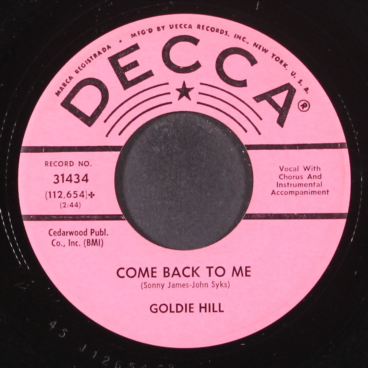 little boy blue / come back to me by GOLDIE HILL