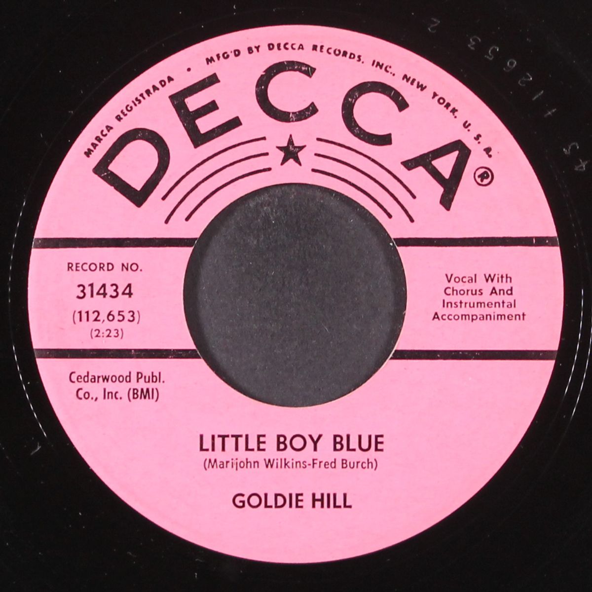 little boy blue / come back to me by GOLDIE HILL
