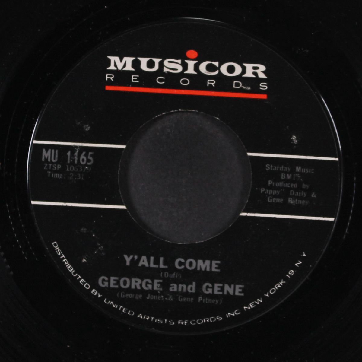 y'all come / that's all it took by GEORGE JONES & GENE PITNEY