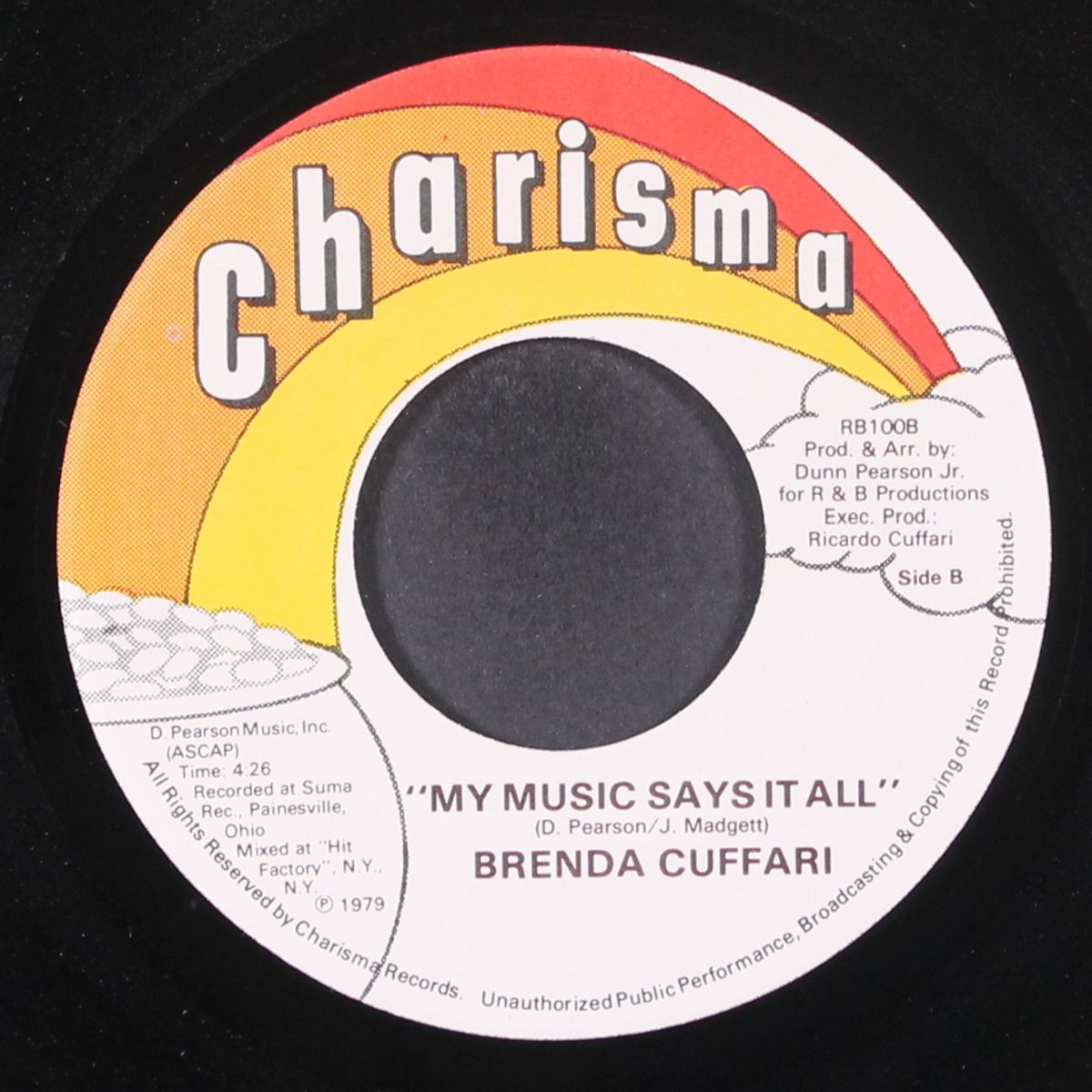 i'll never forget / my music says it all by BRENDA CUFFARI