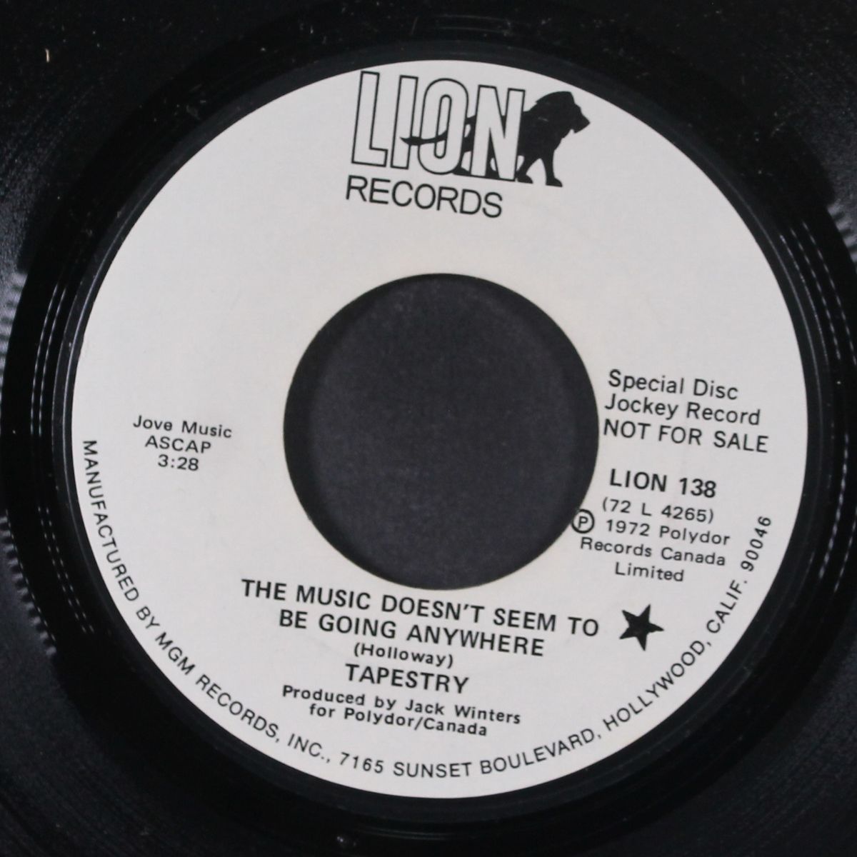 the music doesn't seem to be gong anywhere / i believe in loving you by TAPESTRY