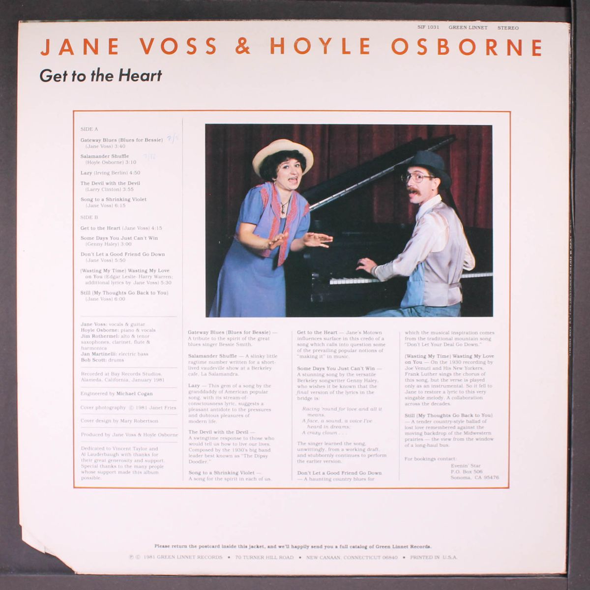 get to the heart by JANE VOSS & HOYLE OSBORNE