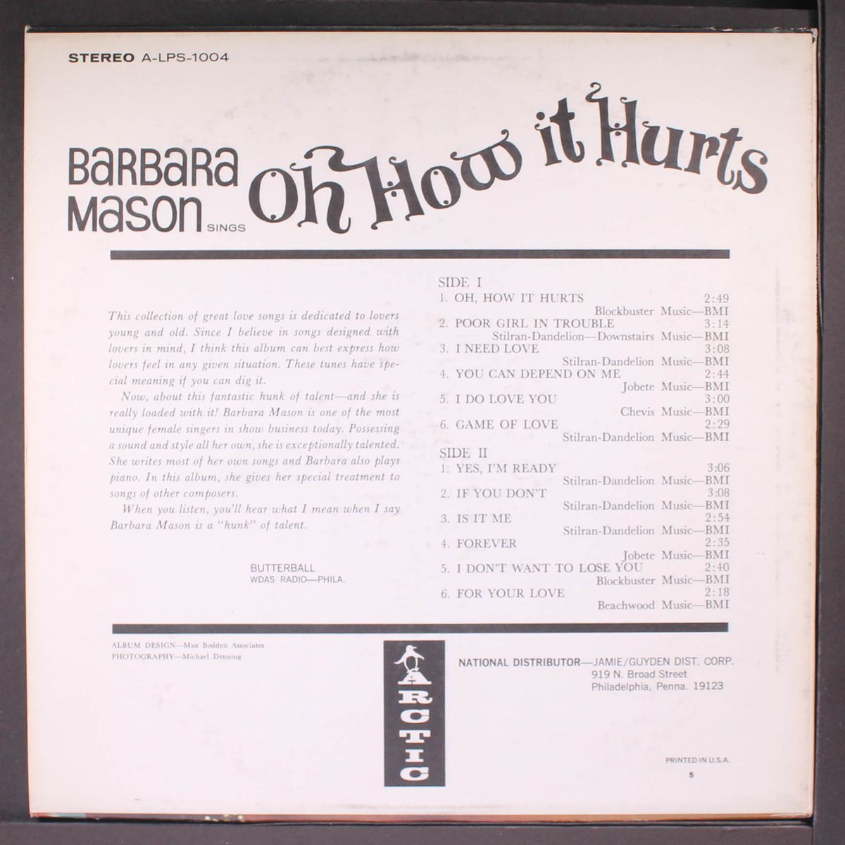 oh how it hurts by BARBARA MASON