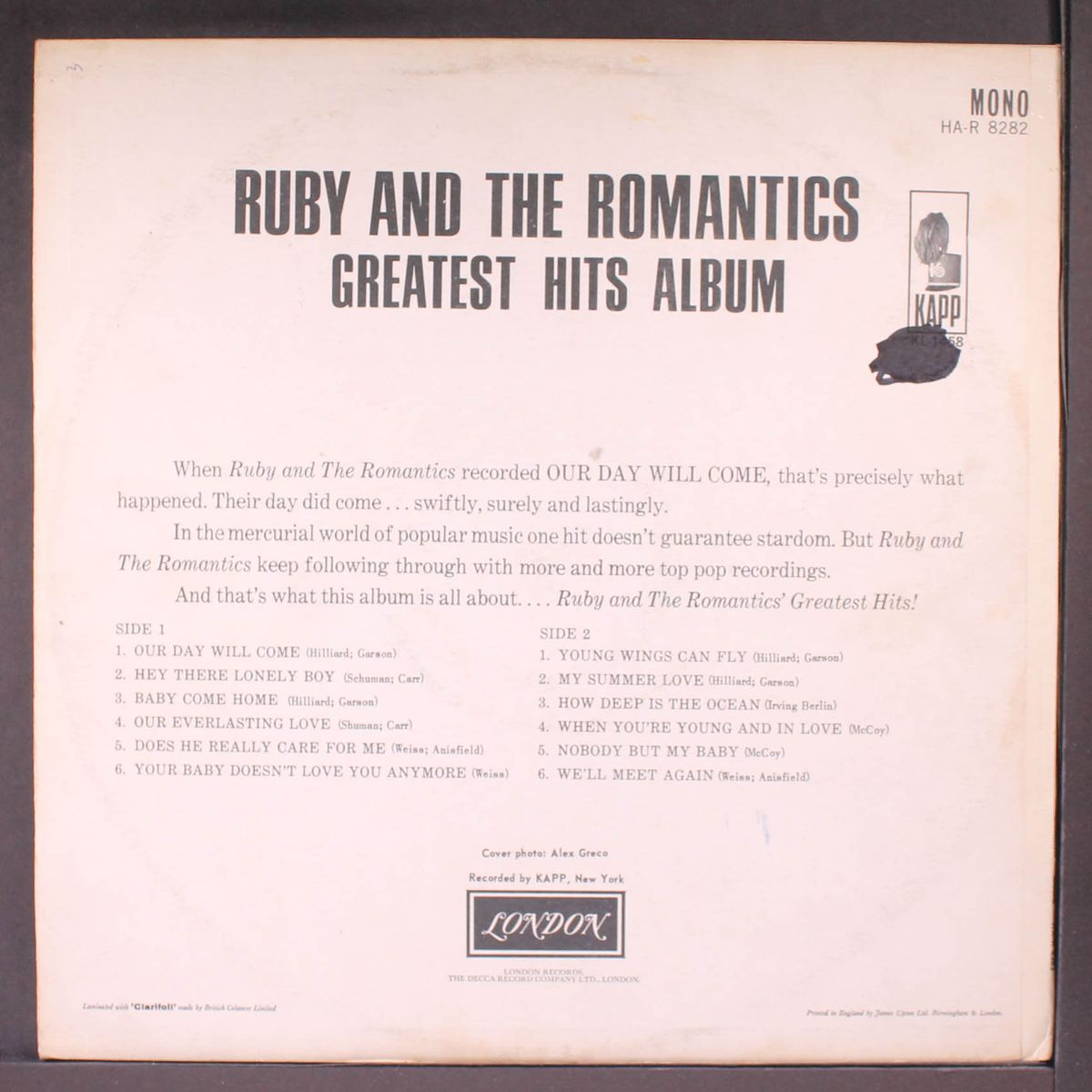 greatest hits by RUBY & ROMANTICS