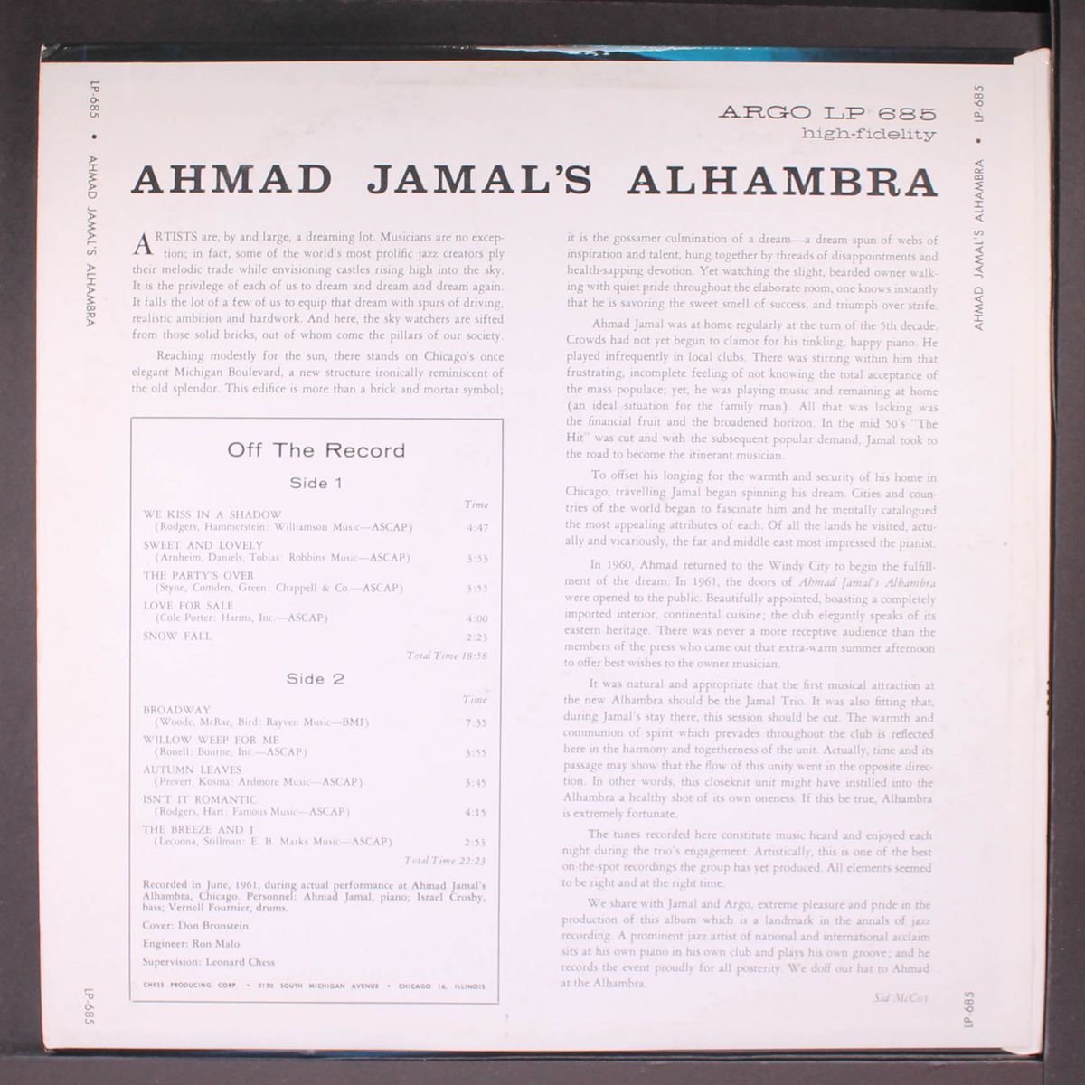 alhambra by AHMAD JAMAL