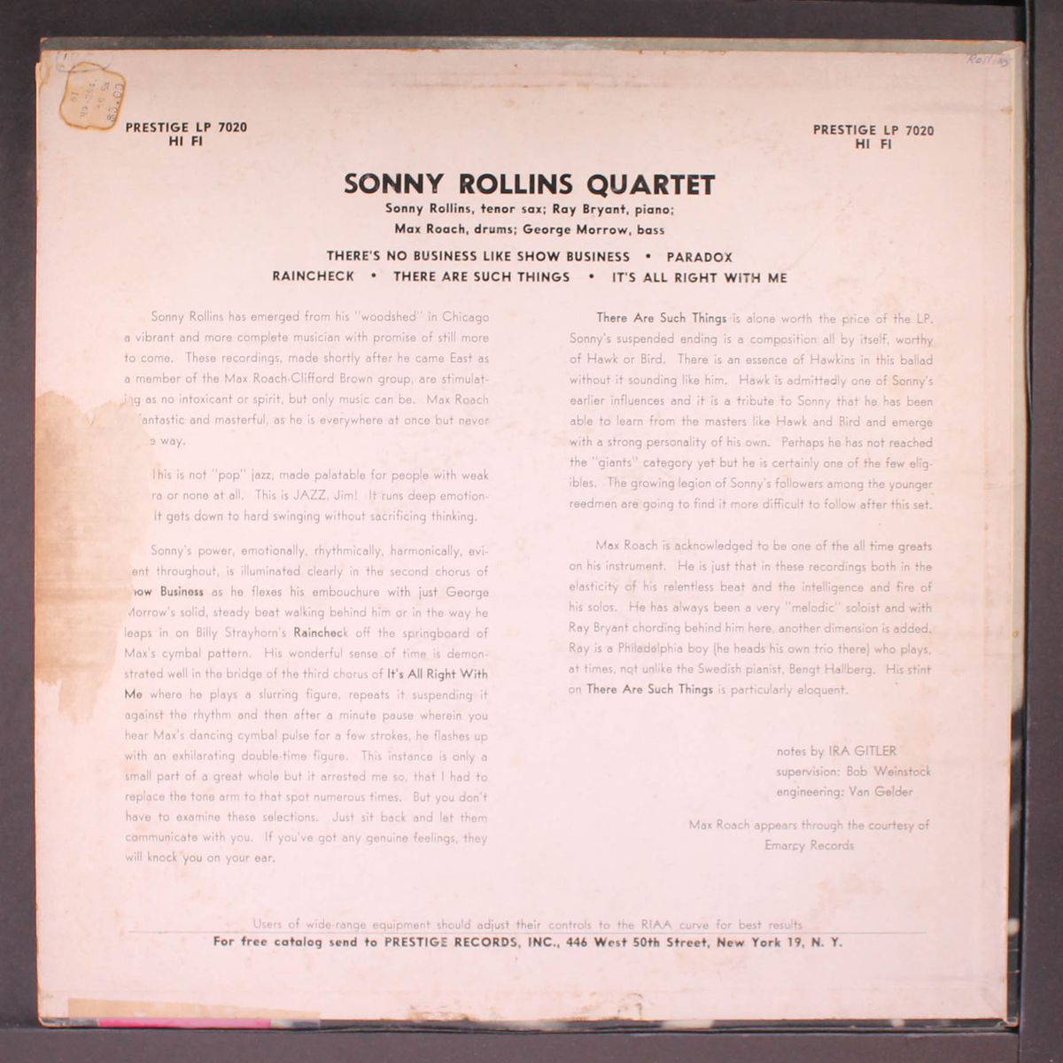 work time by SONNY ROLLINS