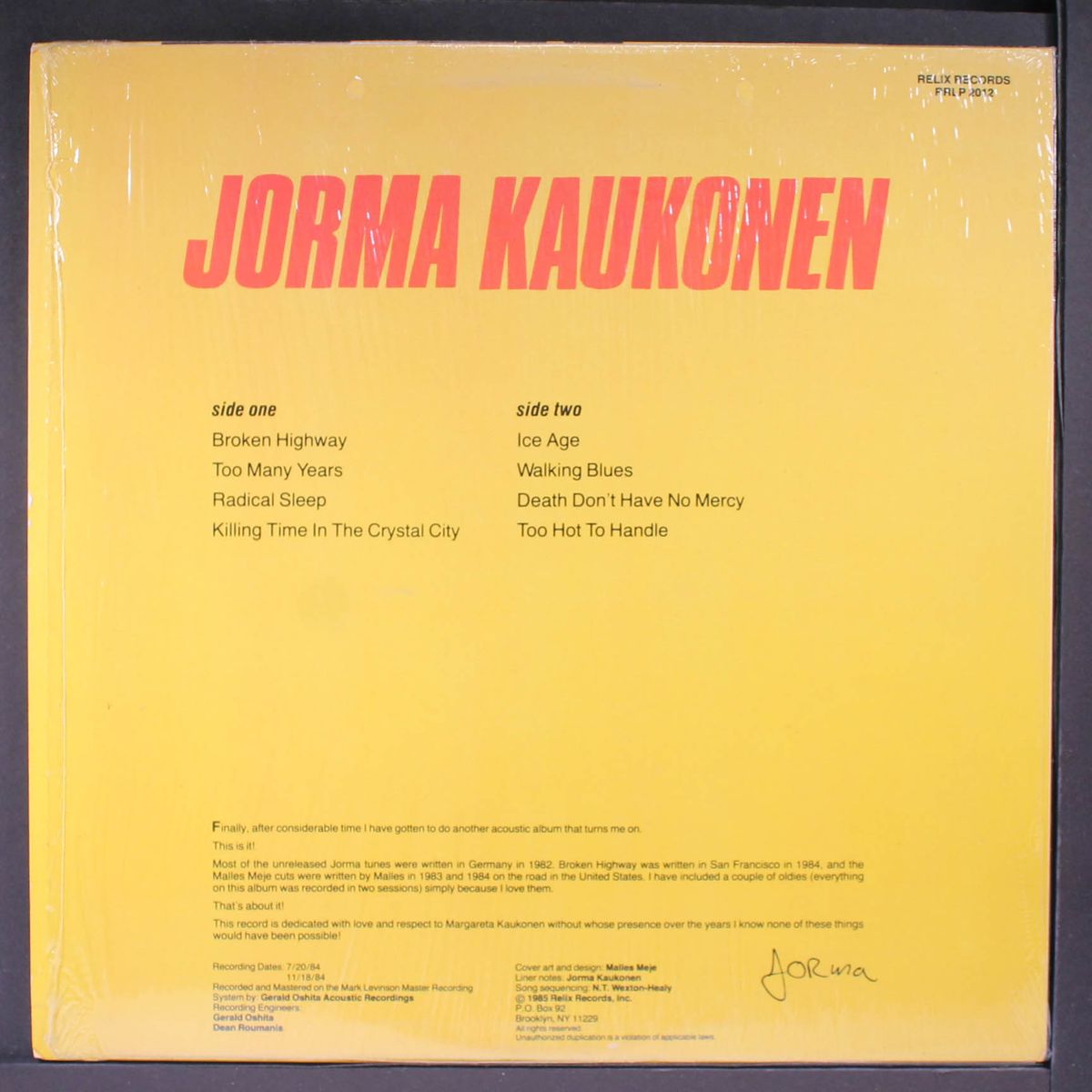 too hot to handle by JORMA KAUKONEN