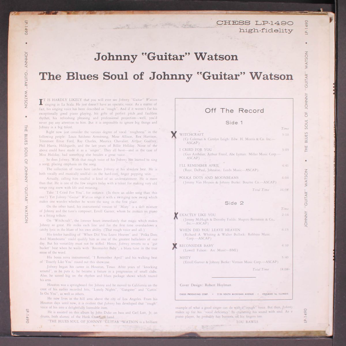 the blues soul of by JOHNNY 'GUITAR' WATSON