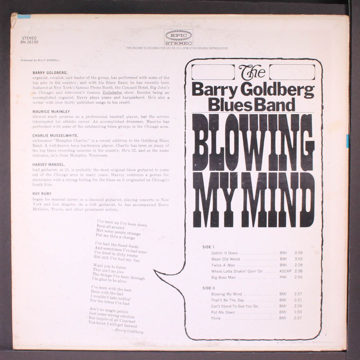 blowing my mind by BARRY GOLDBERG BLUES BAND