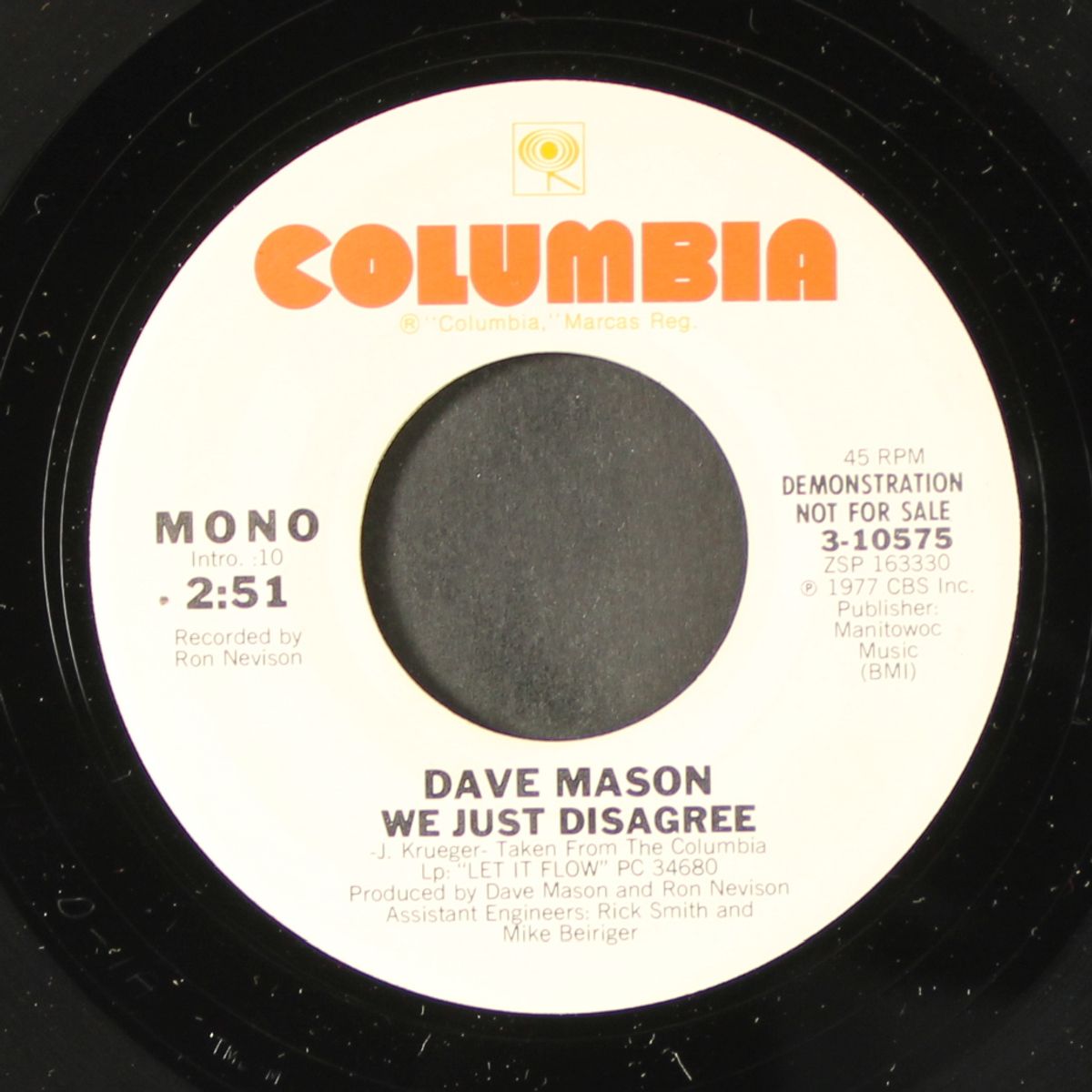we just disagree / mono by DAVE MASON