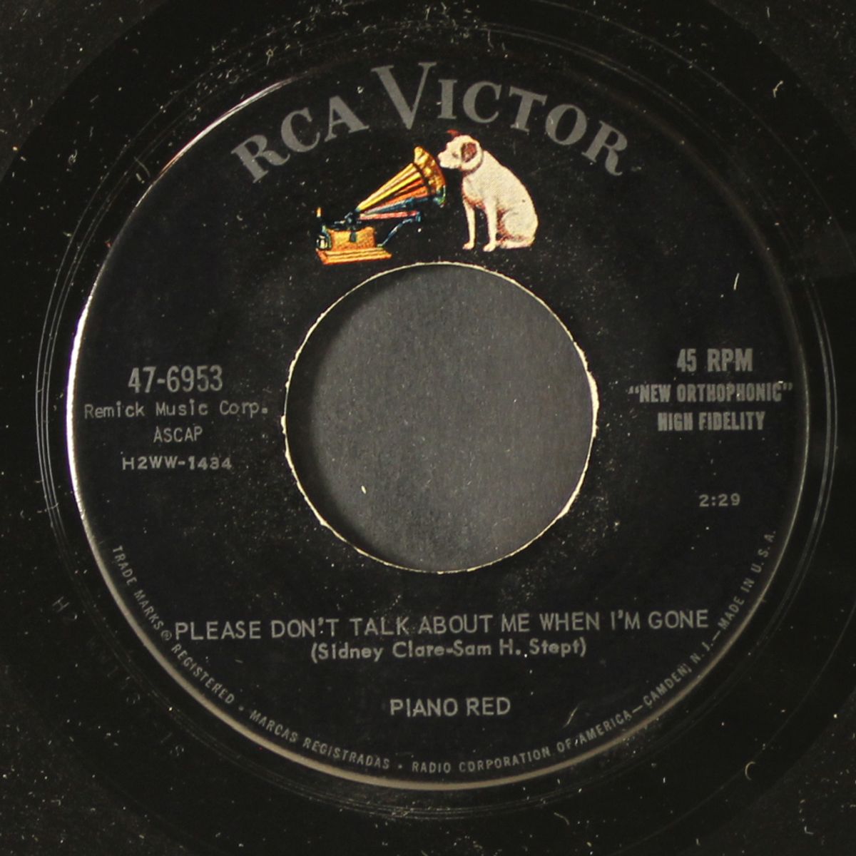 please don't talk about me when i'm gone / peachtree parade by PIANO RED