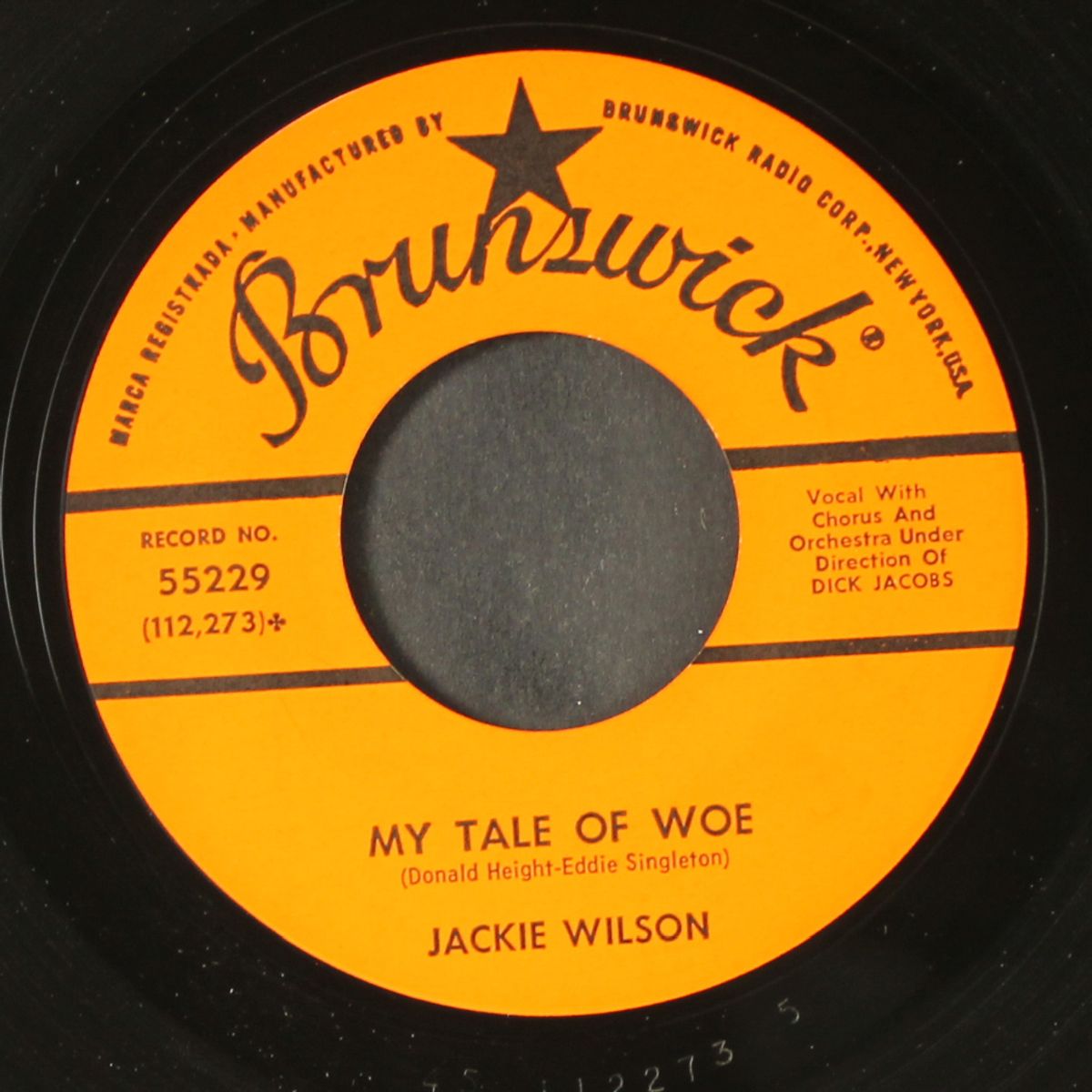 i just can't help it / my tale of woe by JACKIE WILSON