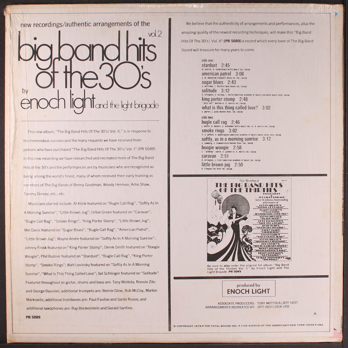 big band hits of the 30's, vol. 2 by ENOCH LIGHT