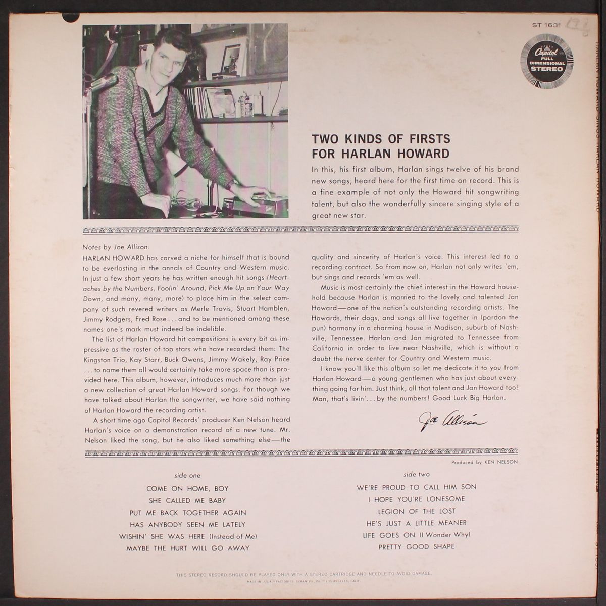 sings harlan howard by HARLAN HOWARD