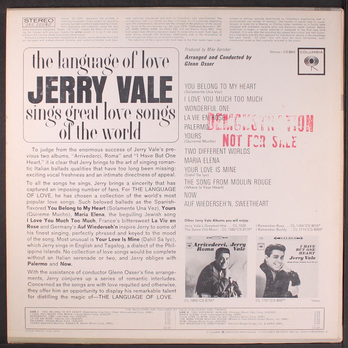 the language of love by JERRY VALE