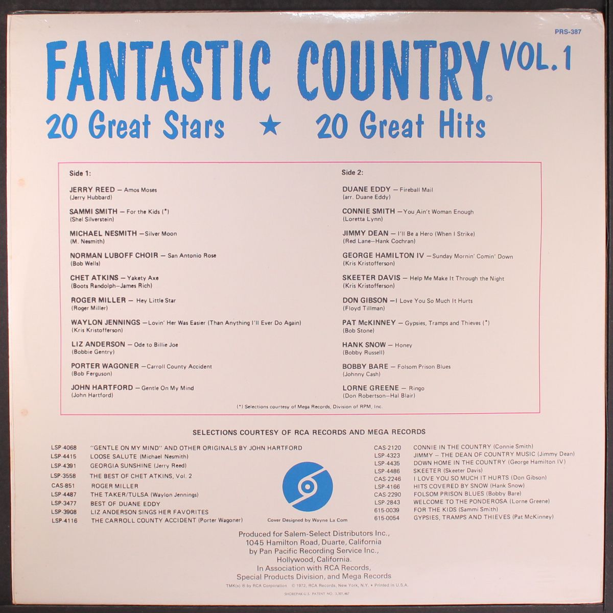 fantastic country, vol. 1 by VARIOUS