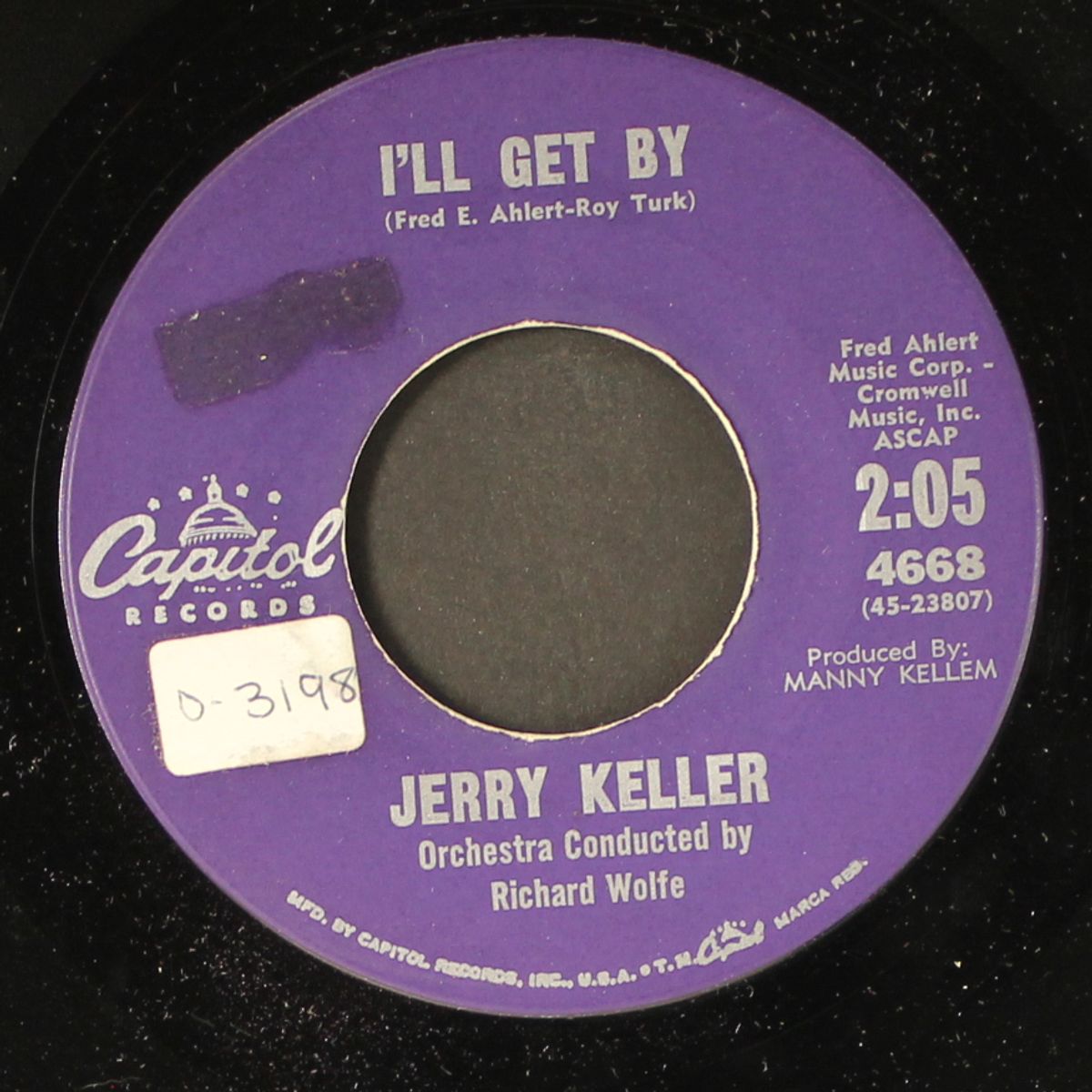 i'll get by / my year of love by JERRY KELLER
