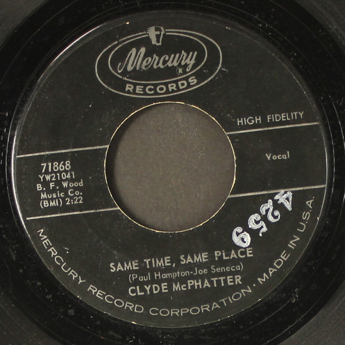 same time, same place / your second choice by CLYDE MCPHATTER