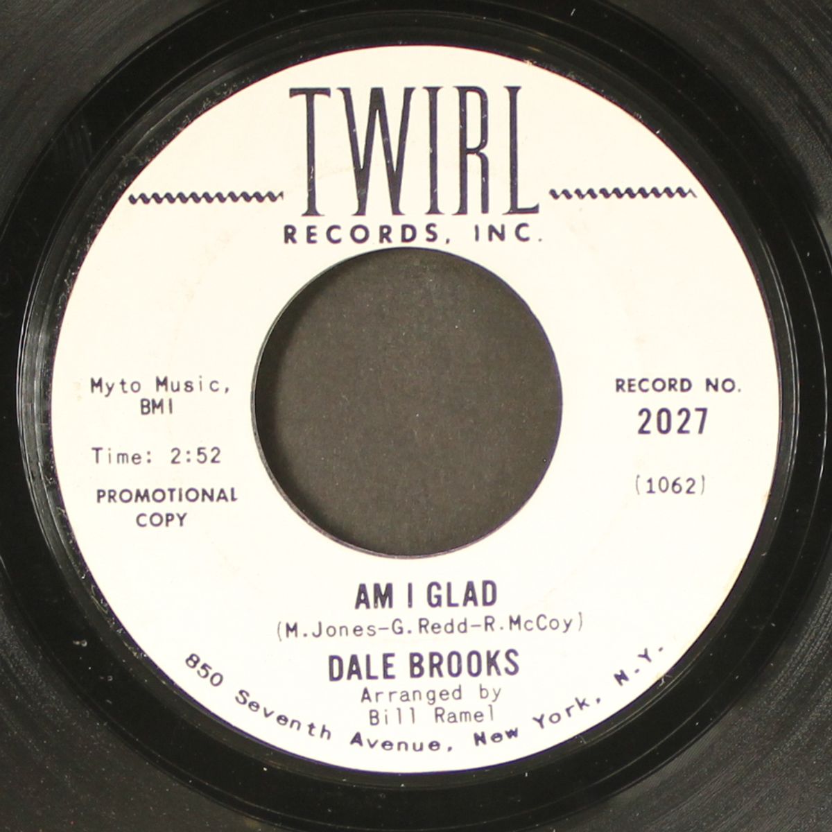 am i glad / crash of silence by DALE BROOKS