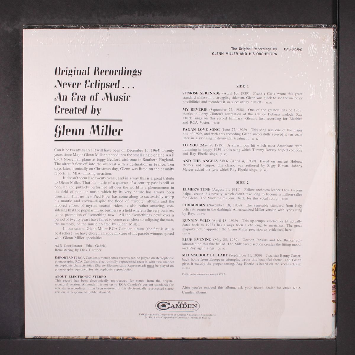 the original recordings by GLENN MILLER