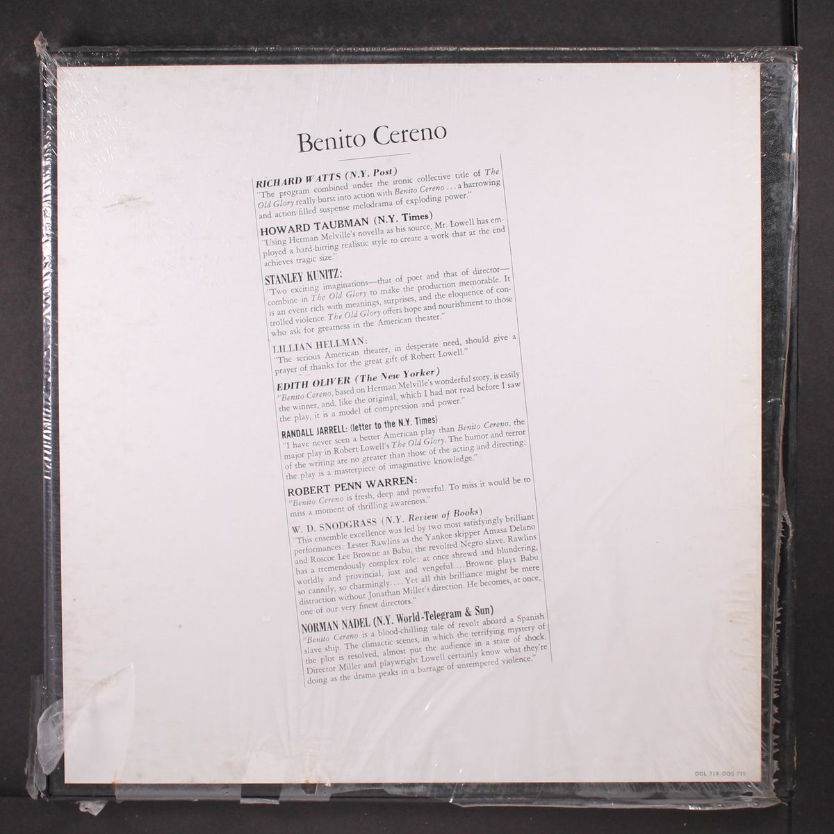 benito cereno by ROBERT LOWELL