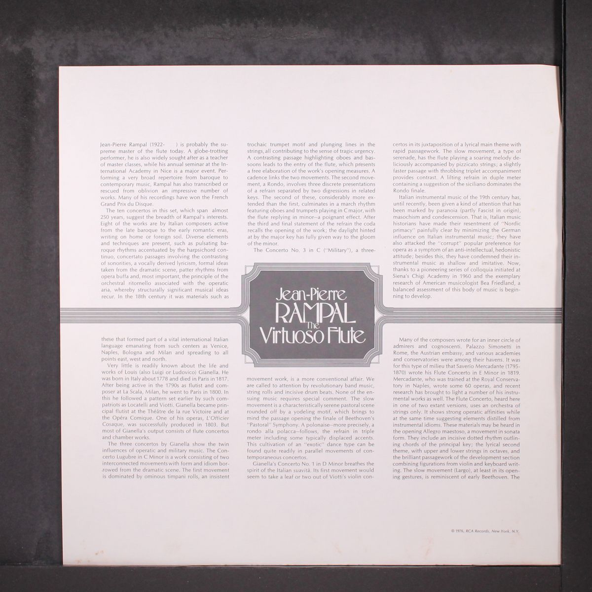 the virtuoso flute by JEAN-PIERRE RAMPAL