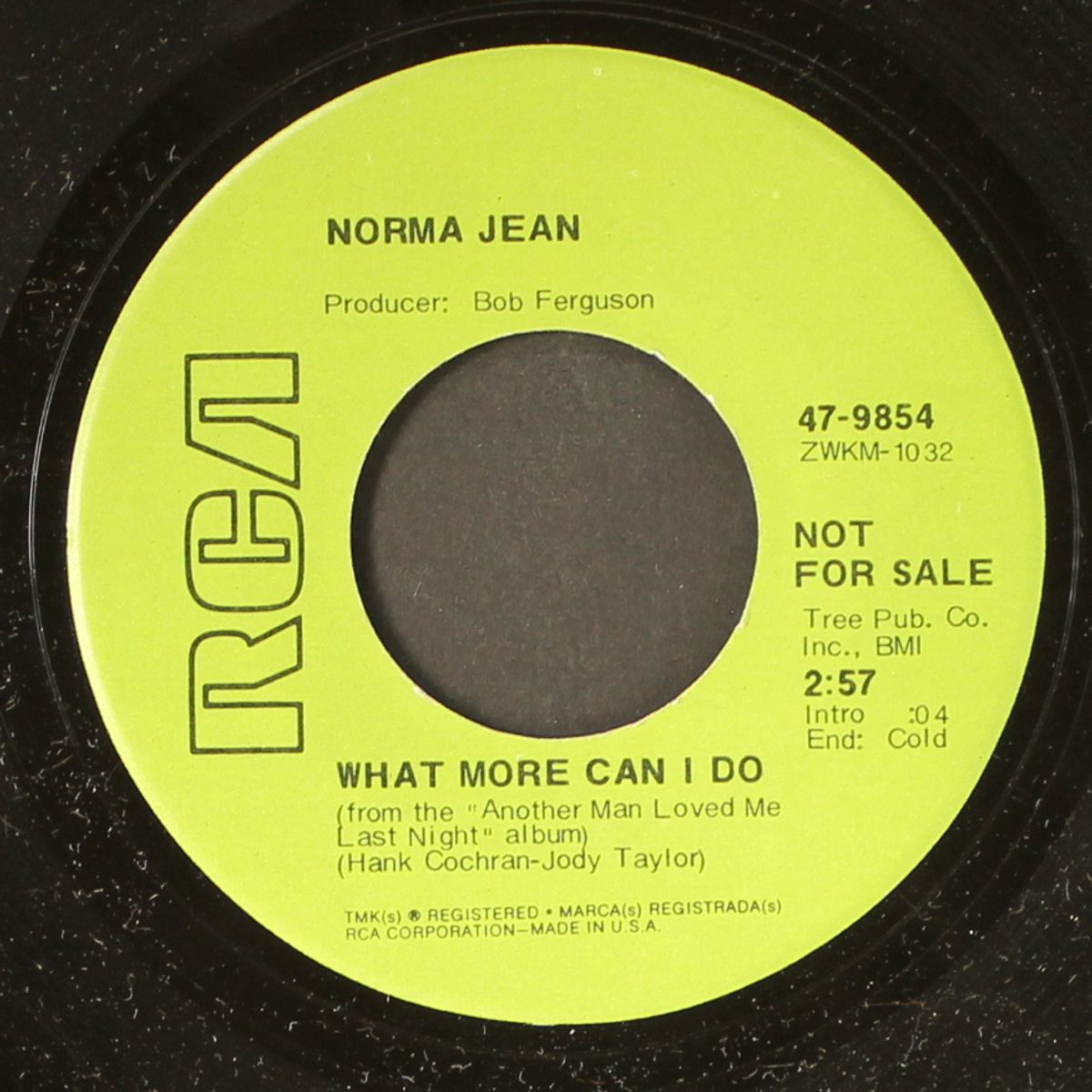 another man loved me last night / what more can i do by NORMA JEAN