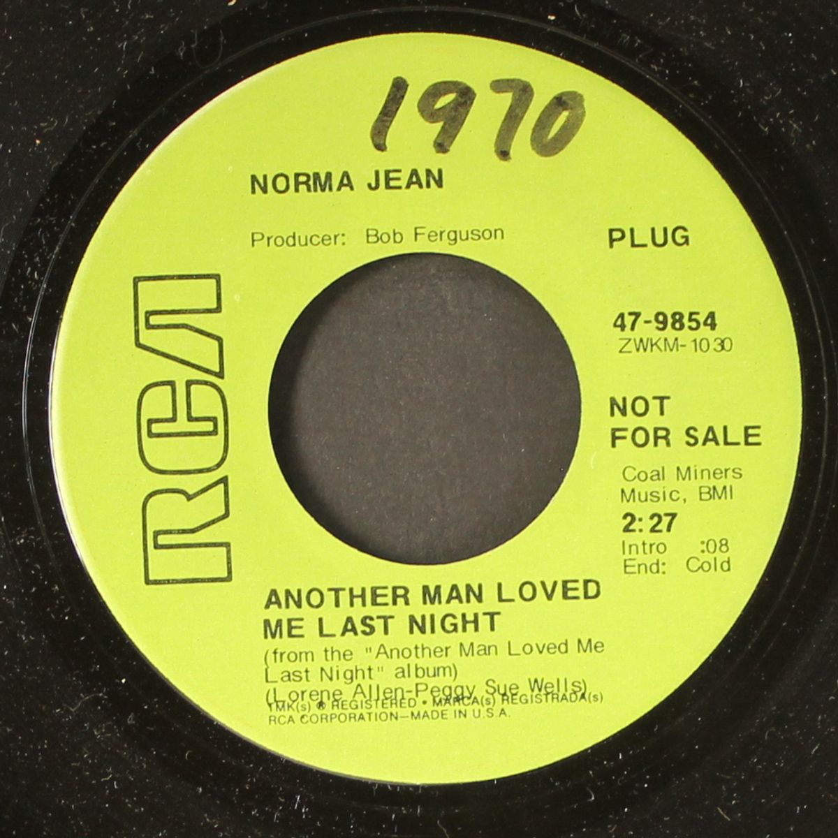 another man loved me last night / what more can i do by NORMA JEAN
