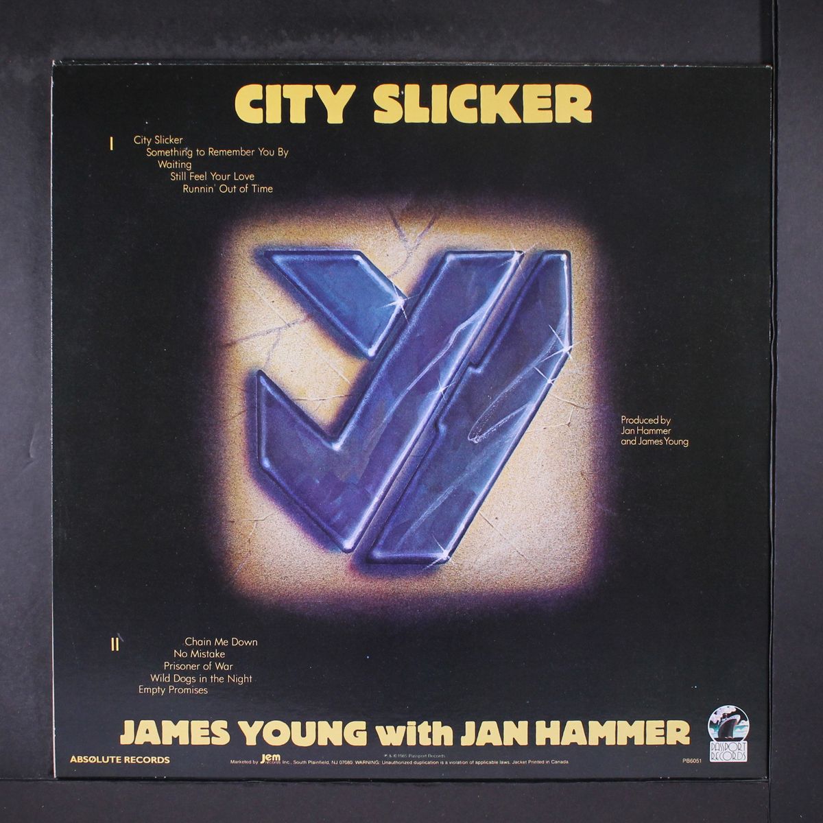 city slicker by JAMES YOUNG W/ JAN HAMMER