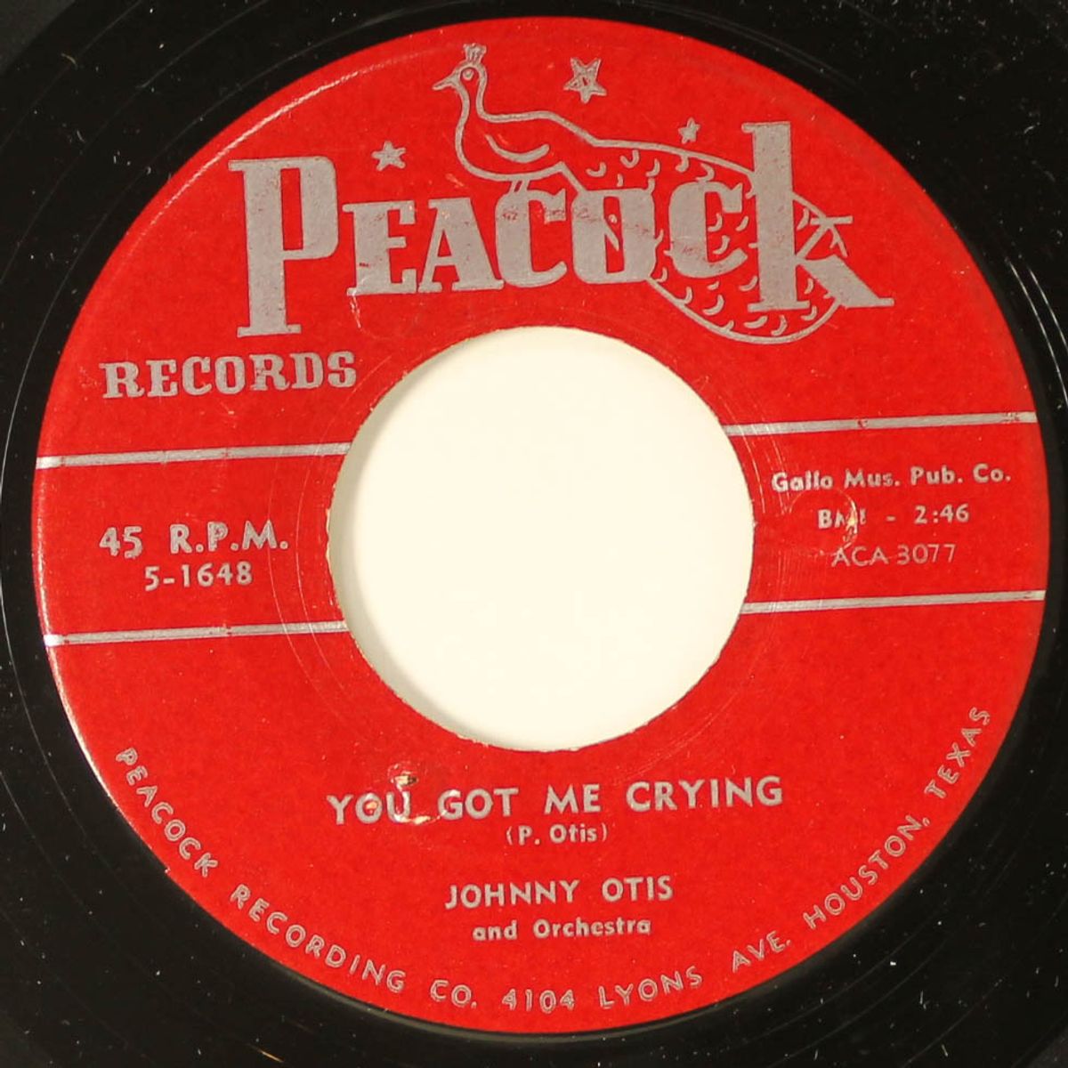 sittin' here drinkin' / you got me crying by JOHNNY OTIS