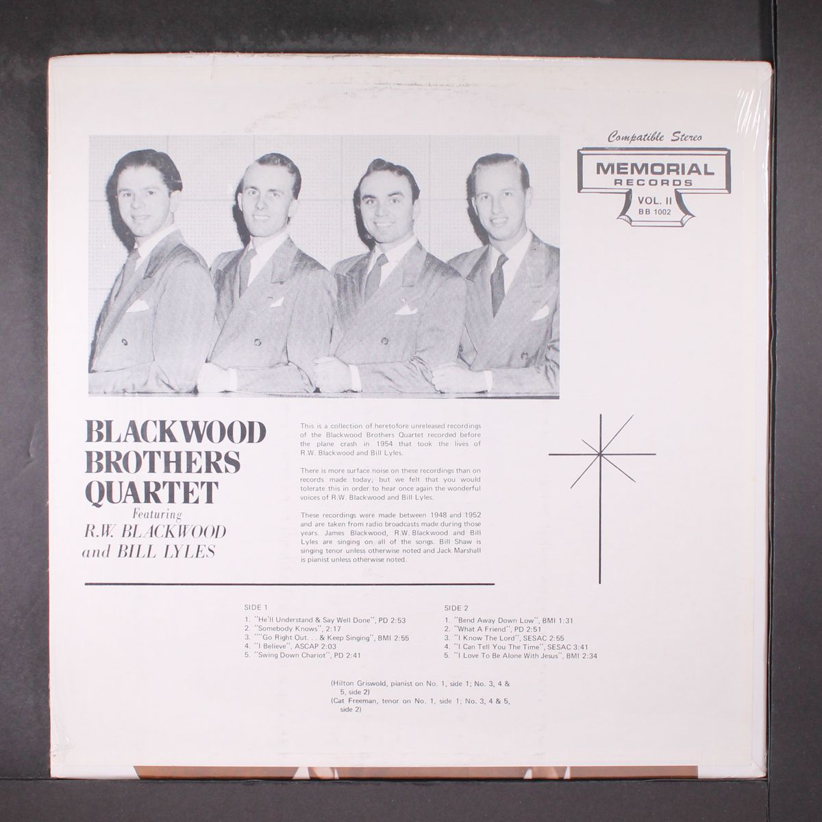 featuring r.w. blackwood and bill lyles, vol. 2 by BLACKWOOD BROTHERS