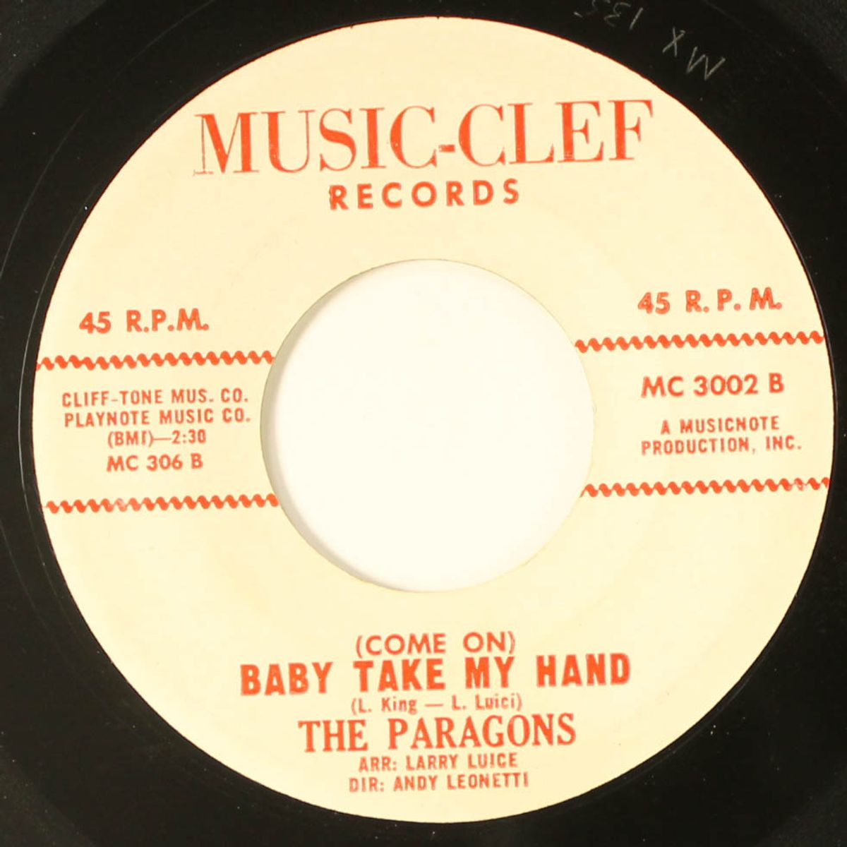 time after time / baby take my hand by PARAGONS