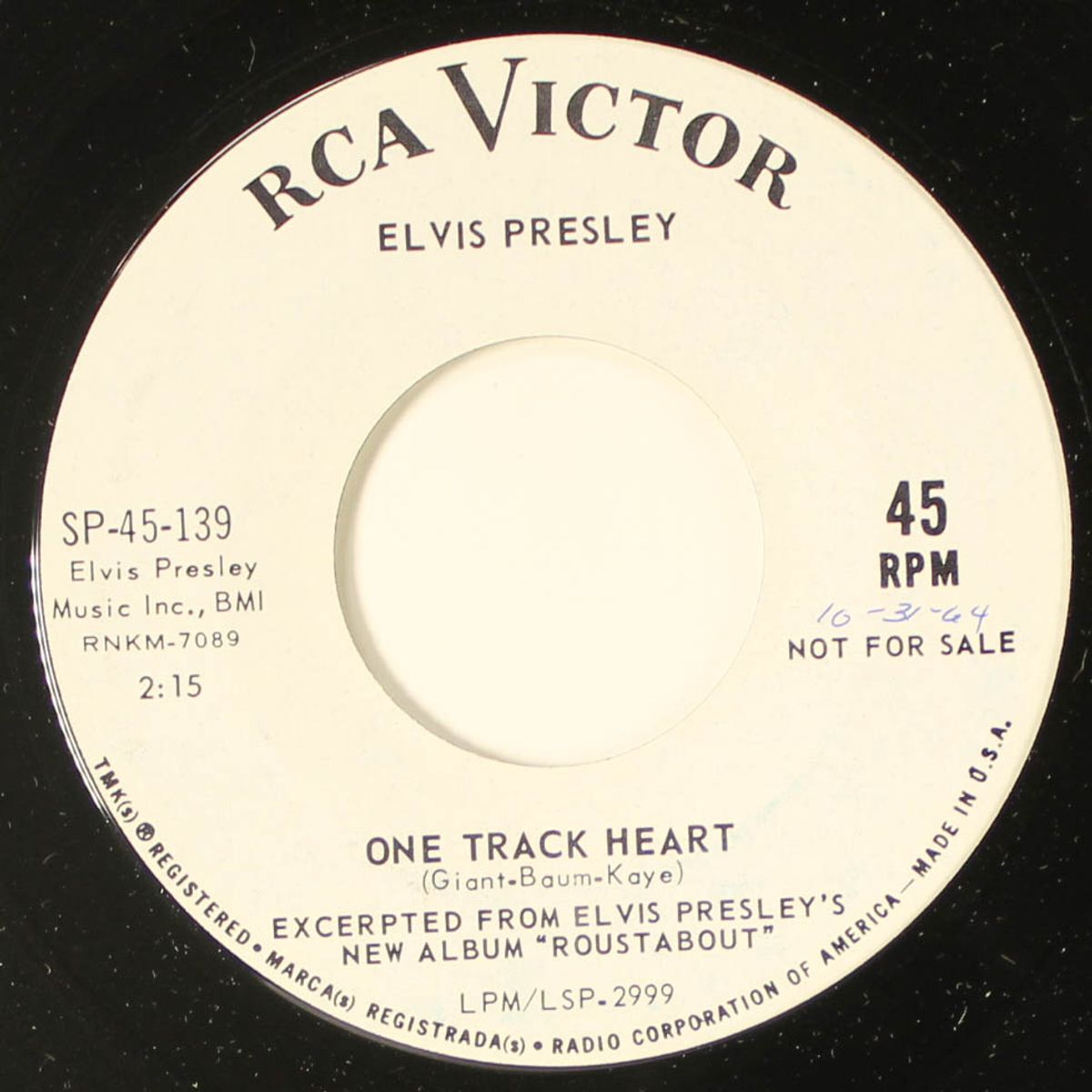 roustabout / one track heart by ELVIS PRESLEY