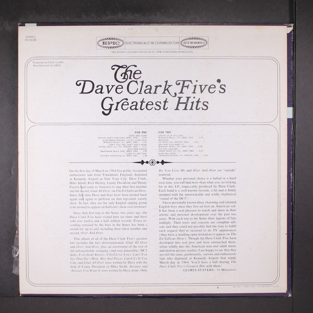 greatest hits by DAVE CLARK FIVE