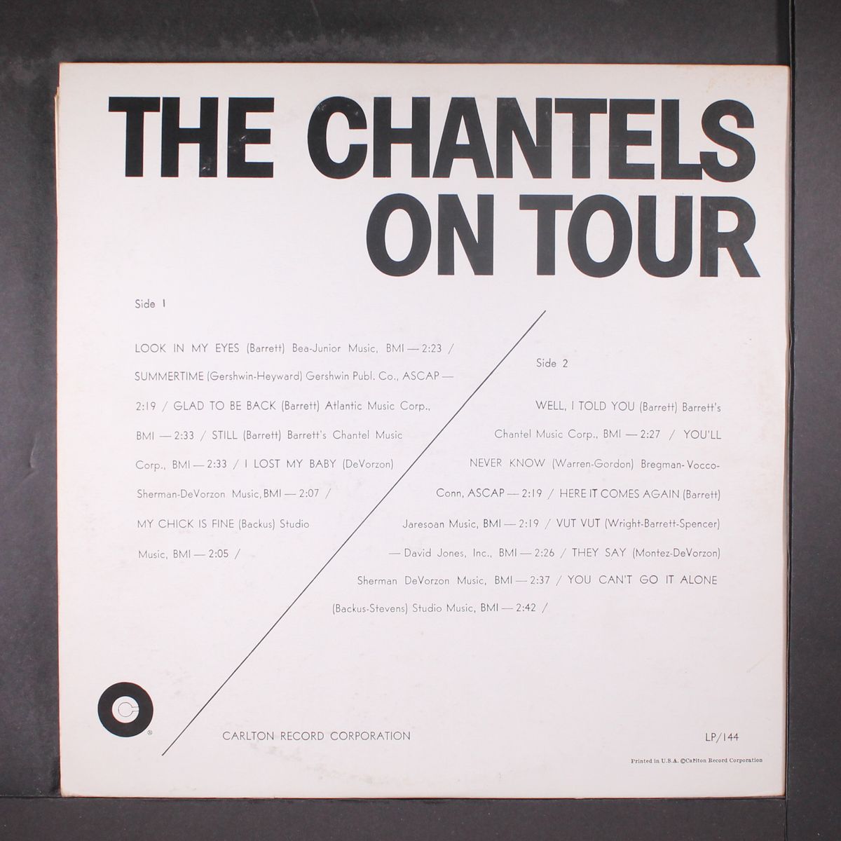 on tour by CHANTELS