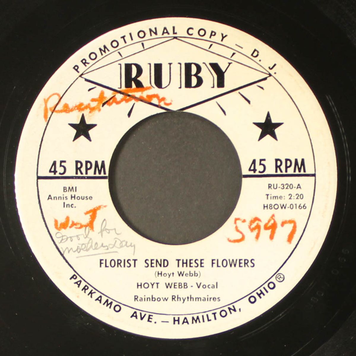 baby won't you slow it down / florist send these flowers by HOYT WEBB