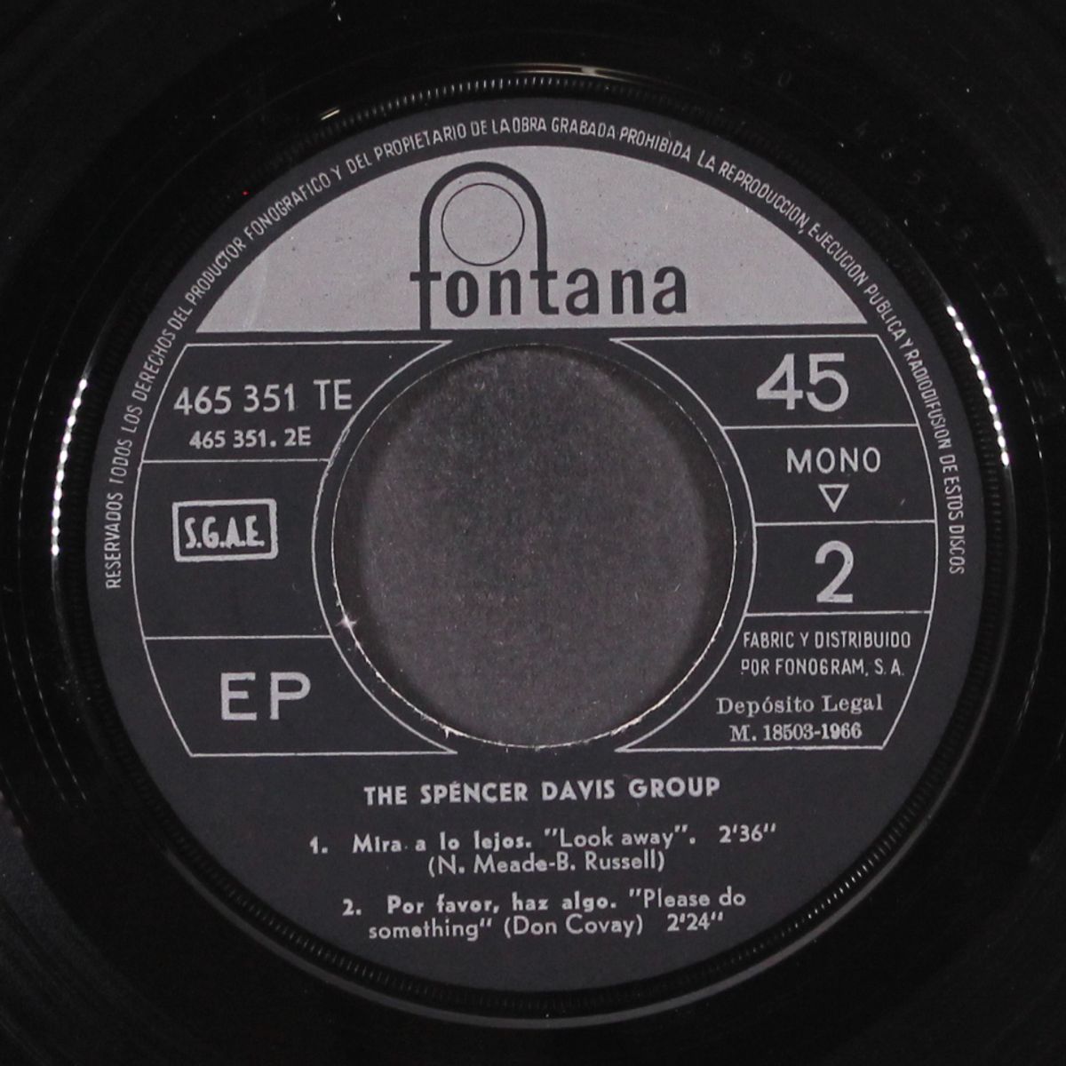 gimme some lovin' / blues in f +2 by SPENCER DAVIS GROUP