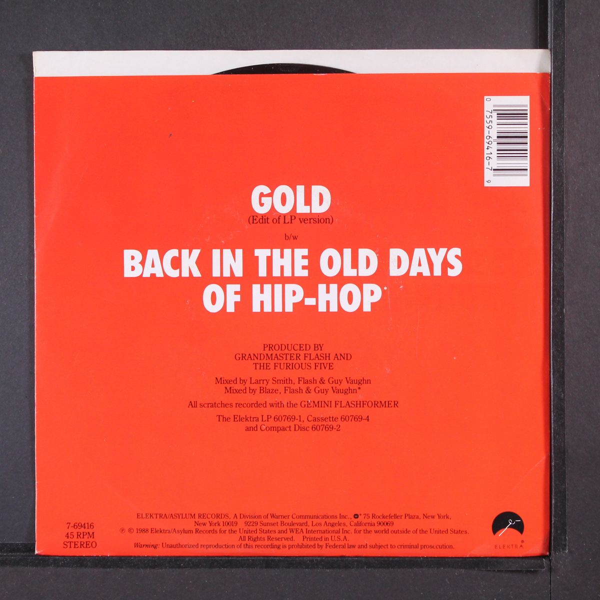 gold by GRANDMASTER FLASH & FURIOUS FIVE