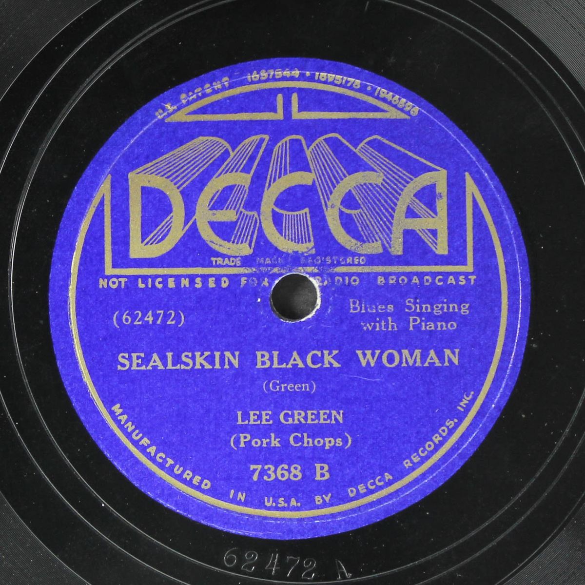 sealskin black woman / i'm gonna beat your bread by LEE GREEN