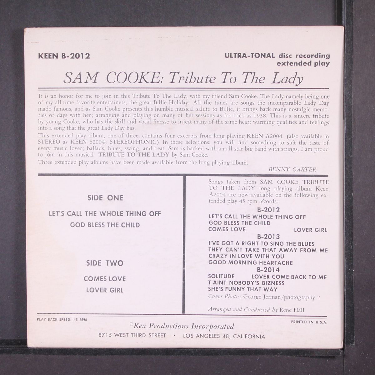 tribute to the lady, vol. 1 by SAM COOKE