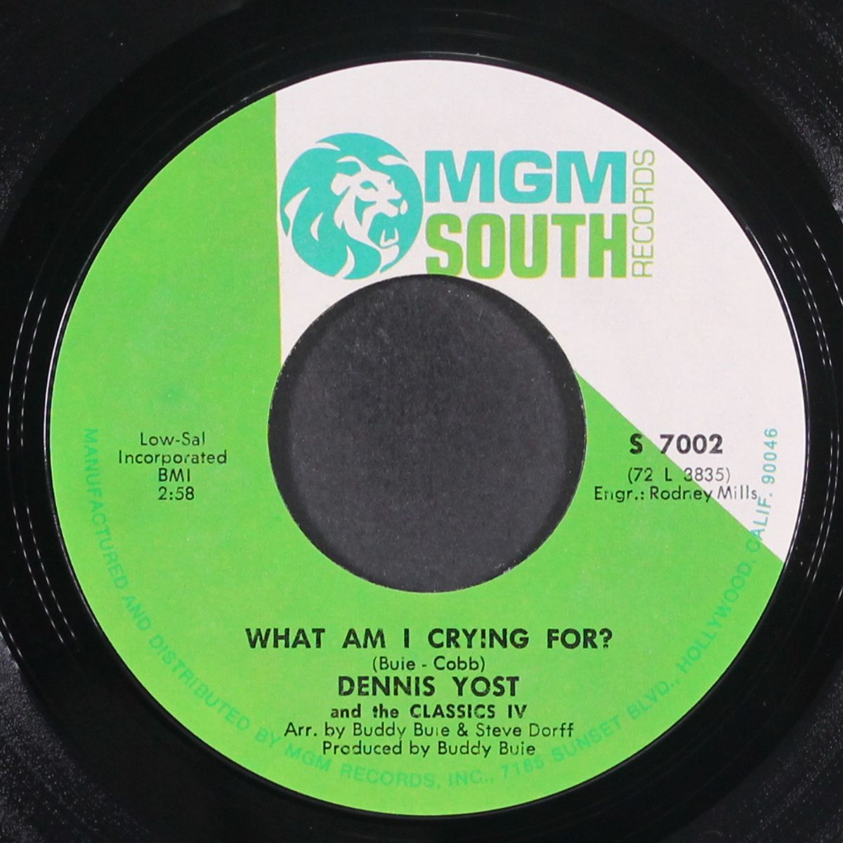 what am i crying for? / all in your mind by DENNIS YOST & CLASSICS IV