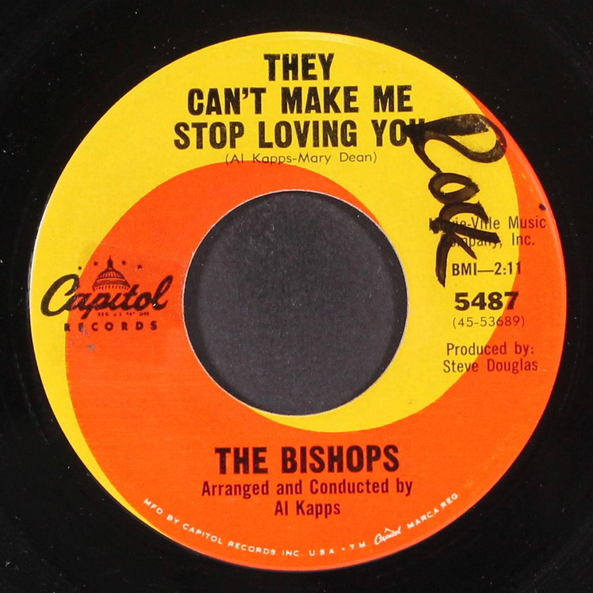 out of sight / they can't make me stop loving you by BISHOPS