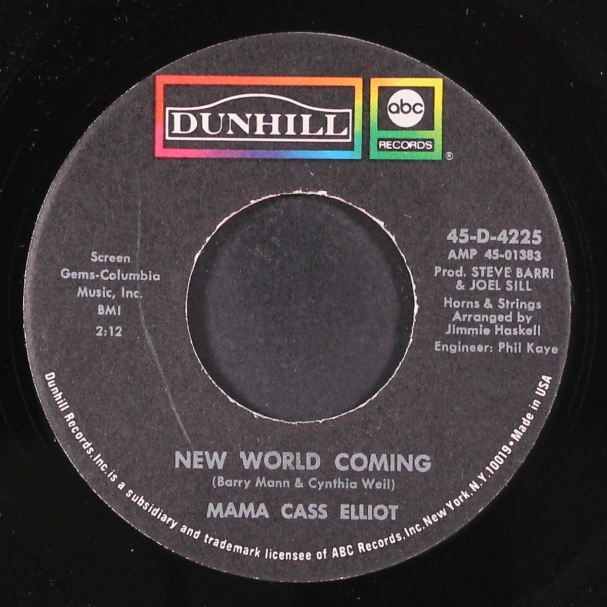 new world coming / blow me a kiss by MAMA CASS ELLIOT