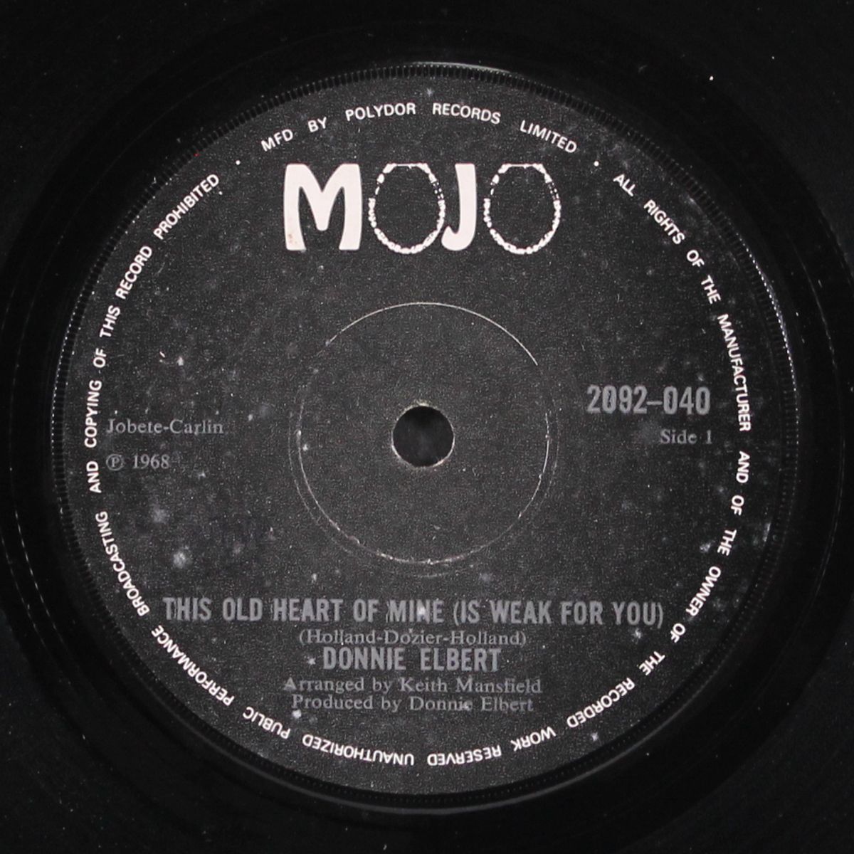 this old heart of mine / good to me by DONNIE ELBERT