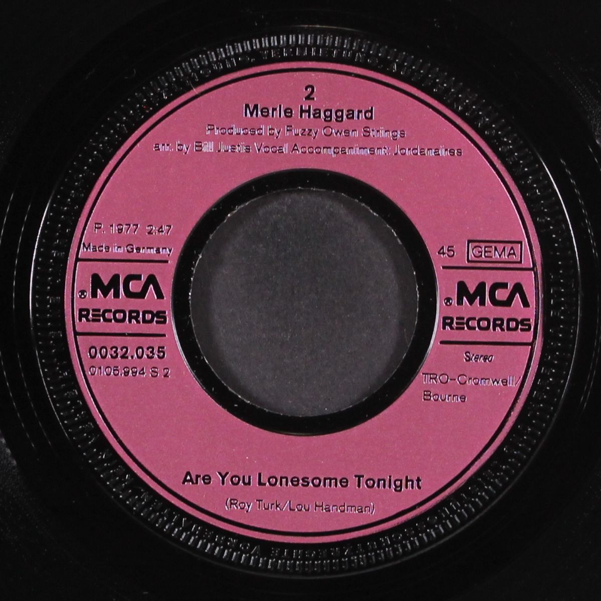 from graceland to the promised land / are you lonesome tonight by MERLE HAGGARD